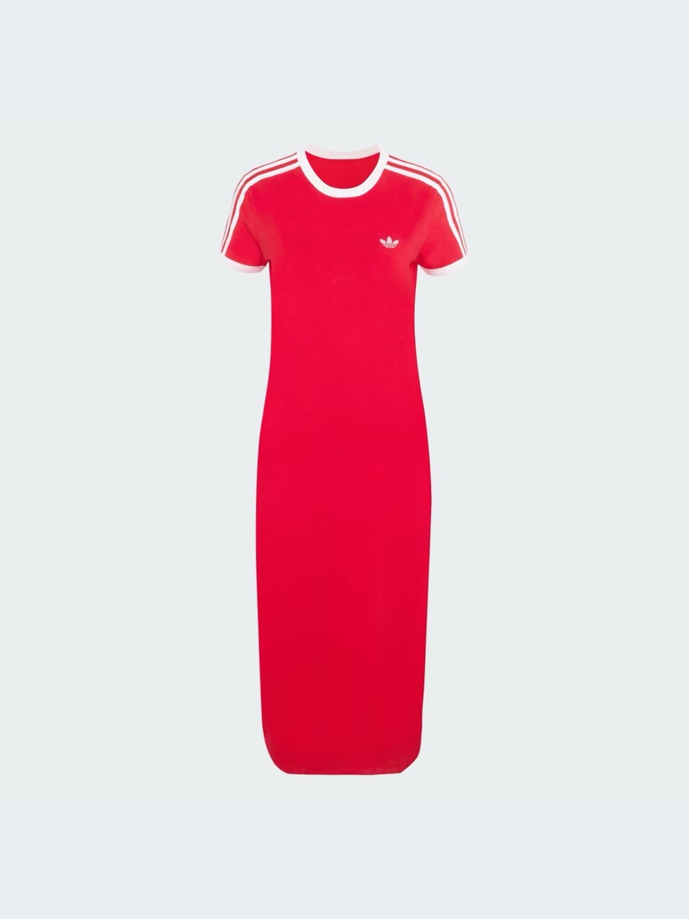 Adidas ladies 3 stripes midi dress size large slim